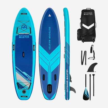 OUTDOORMASTER Inflatable Paddle Board with Paddle - 10'6"-SHIPPING TO US ONLY