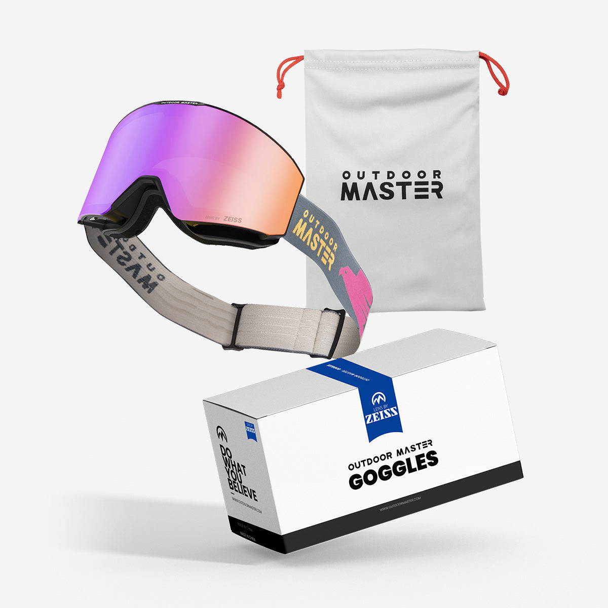 FALCON Custom Ski Goggles ZEISS Lens + Frame & Strap