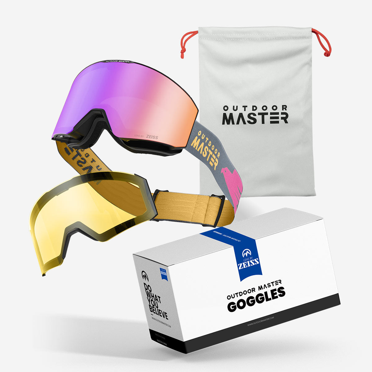 FALCON Cylindrical Zeiss Lens Ski Goggles