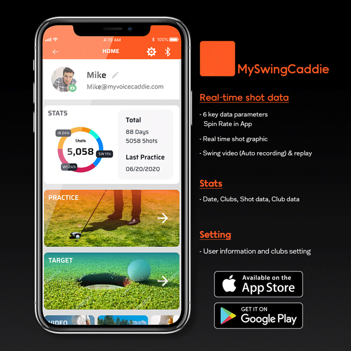 Portable Golf Launch Monitor PRO