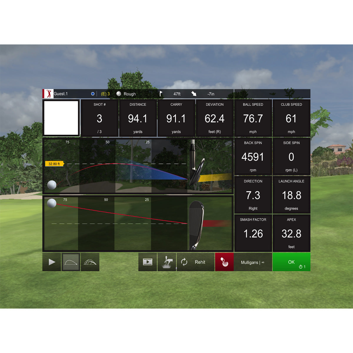 PRO Launch Monitor and 3D Driving Range Simulator