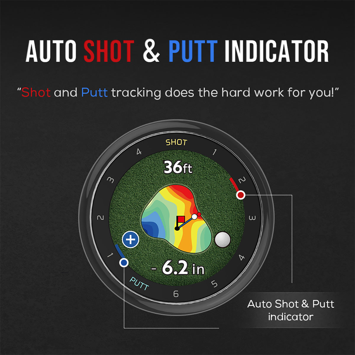 Advanced GPS Golf Watch with Swing and Putt Tracking
