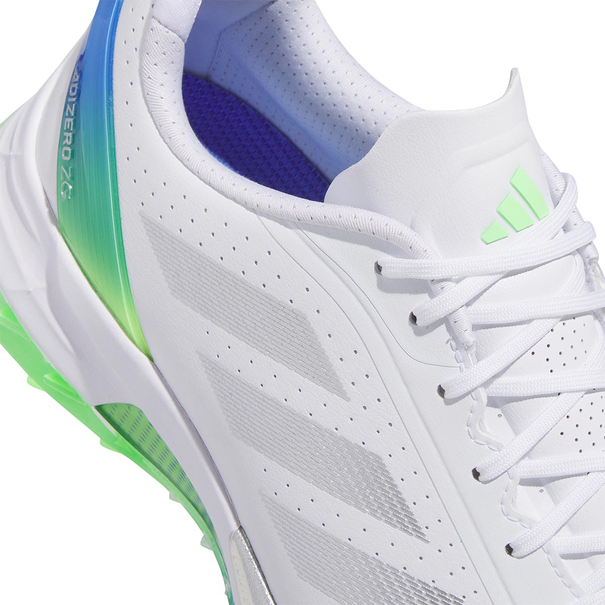 Adidas Adizero ZG Golf Shoes White/Silver/Lime Burst