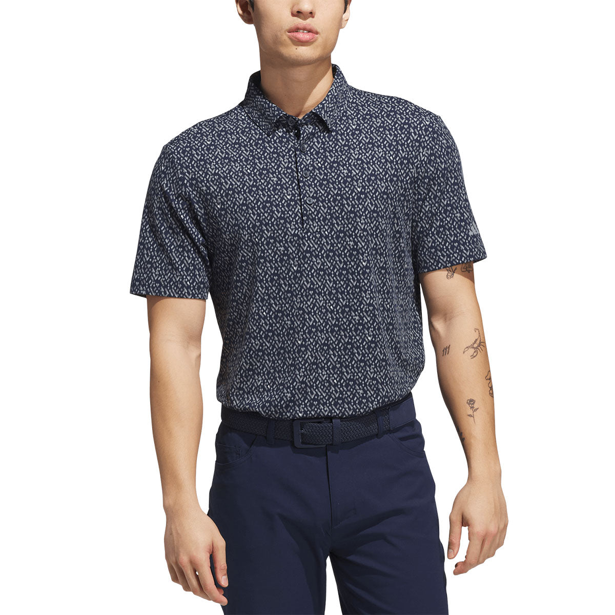 Adidas Ultimate365 Jacquard Argyle Golf Polo