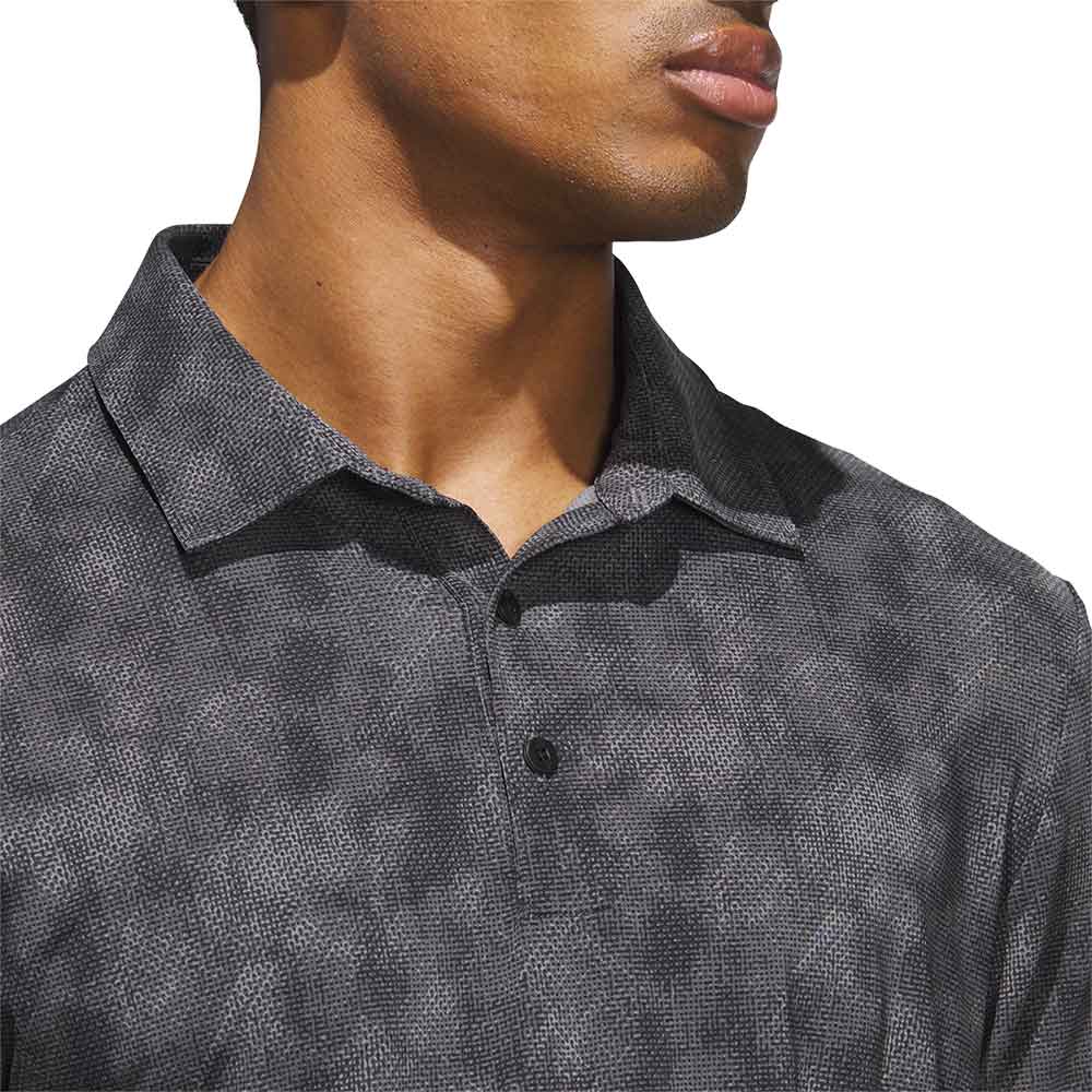 Adidas Ultimate365 Textured Print Golf Polo