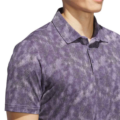 Adidas Ultimate365 Textured Print Golf Polo
