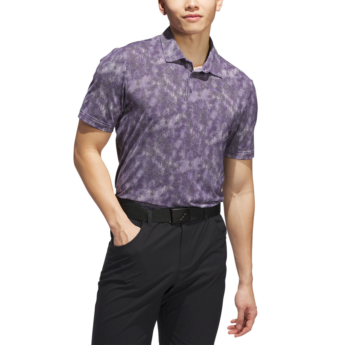 Adidas Ultimate365 Textured Print Golf Polo