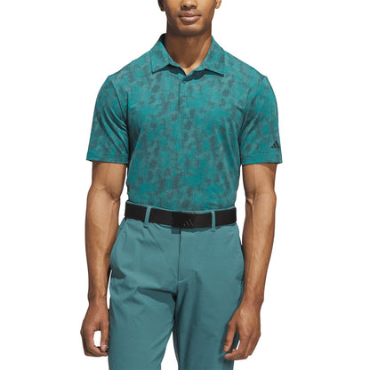 Adidas Ultimate365 Textured Print Golf Polo