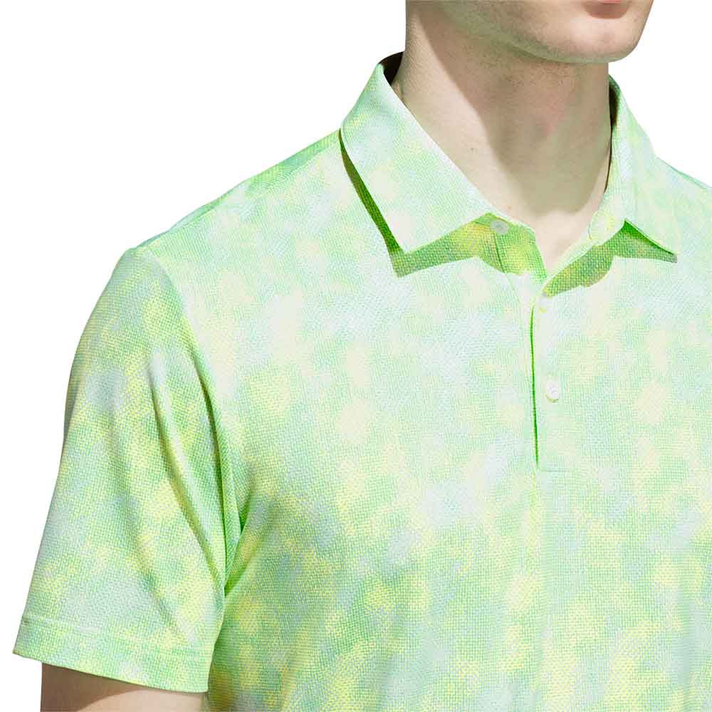Adidas Ultimate365 Textured Print Golf Polo