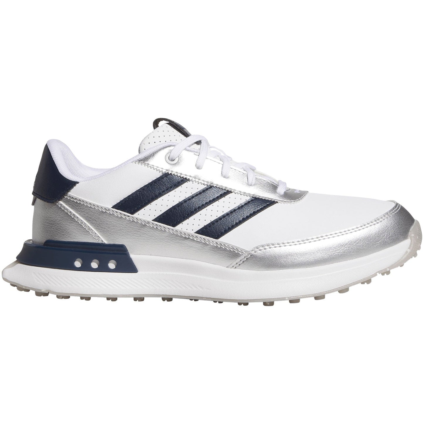 Adidas Women's S2G Spikeless Leather 25 Golf Shoes White/Night Indigo/Grey Two