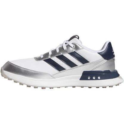 Adidas Women's S2G Spikeless Leather 25 Golf Shoes White/Night Indigo/Grey Two