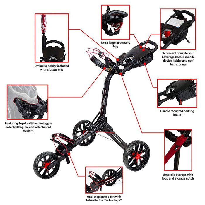 BagBoy Nitron Auto-Open Push Cart