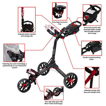 BagBoy Nitron Auto-Open Push Cart