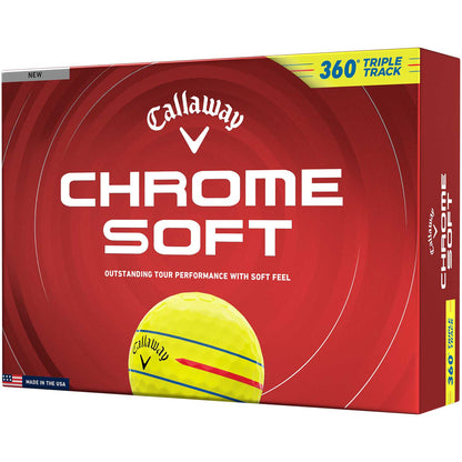 Callaway Chrome Soft 360 Triple Track Yellow Golf Balls