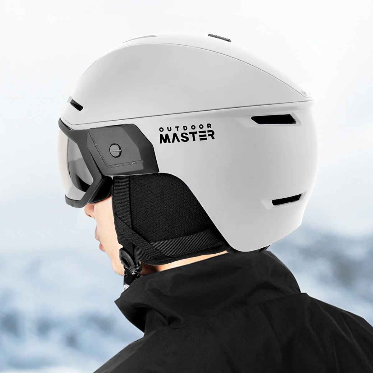 OutdoorMaster Ski Helmet and 2-in-1 Sun Visor Goggle Set