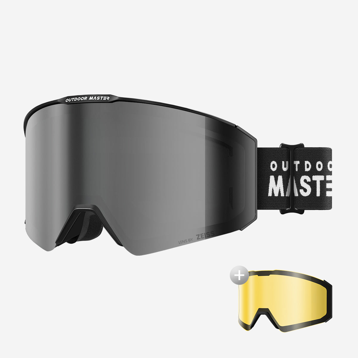 Asian Fit FALCON Ski Goggles Cylindrical ZEISS Lens