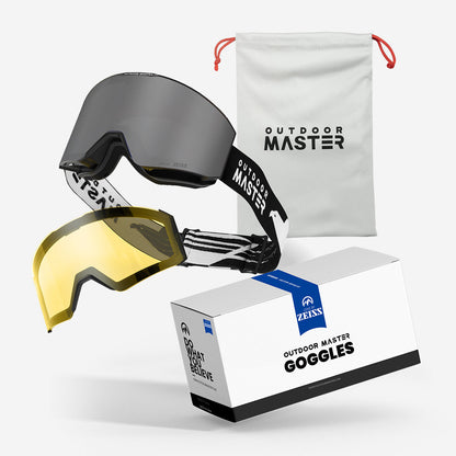 Asian Fit FALCON Ski Goggles Cylindrical ZEISS Lens