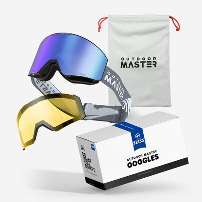 Asian Fit FALCON Ski Goggles Cylindrical ZEISS Lens