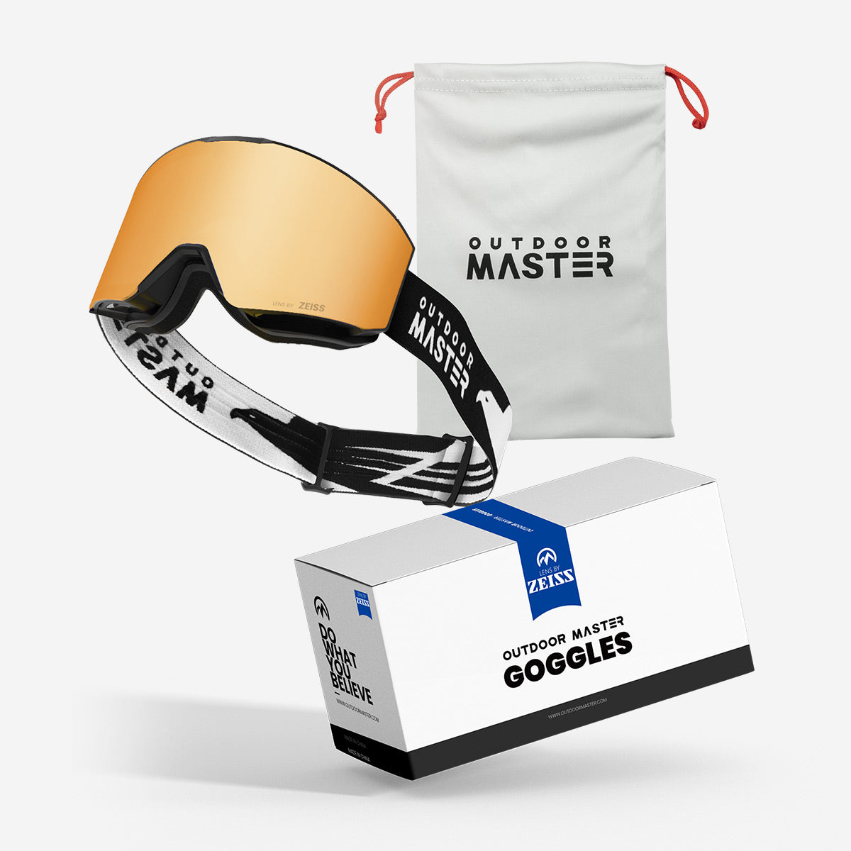 FALCON Custom Ski Goggles ZEISS Lens + Frame & Strap