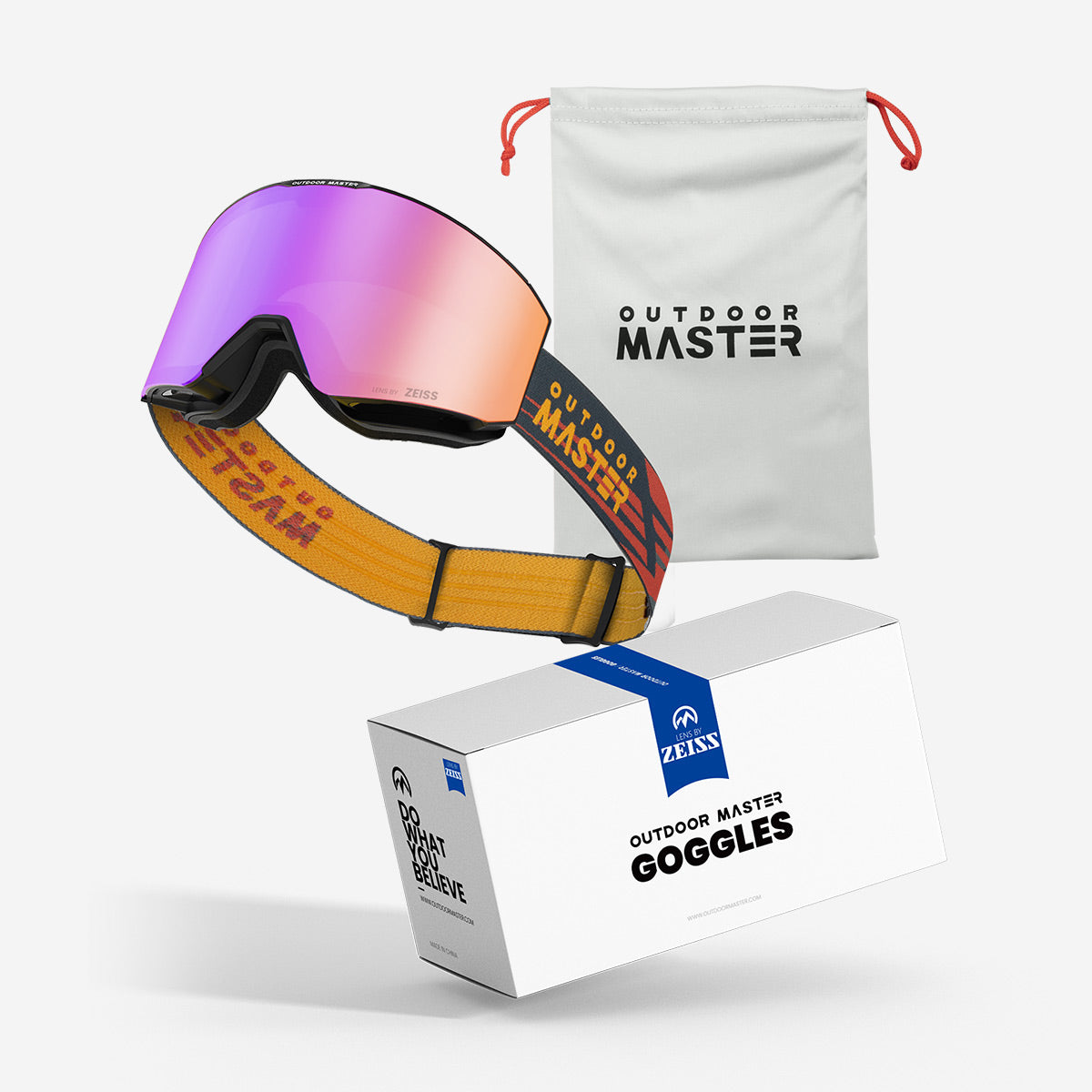 FALCON Custom Ski Goggles ZEISS Lens + Frame & Strap