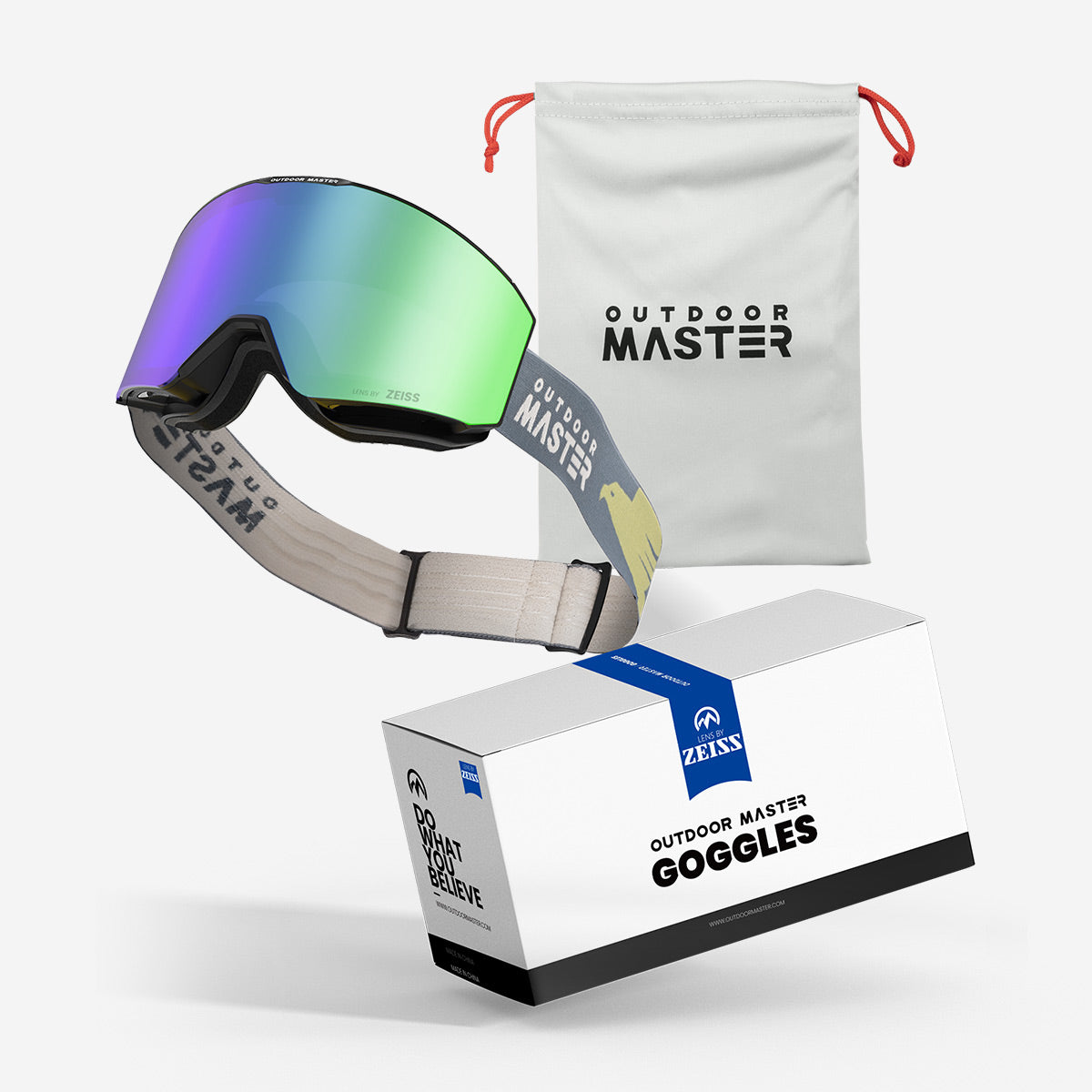 FALCON Custom Ski Goggles ZEISS Lens + Frame & Strap