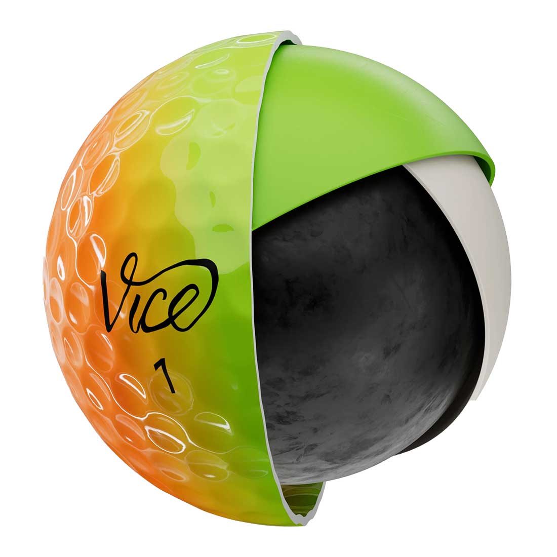 Vice Pro Plus Drip Orange/Yellow Golf Balls