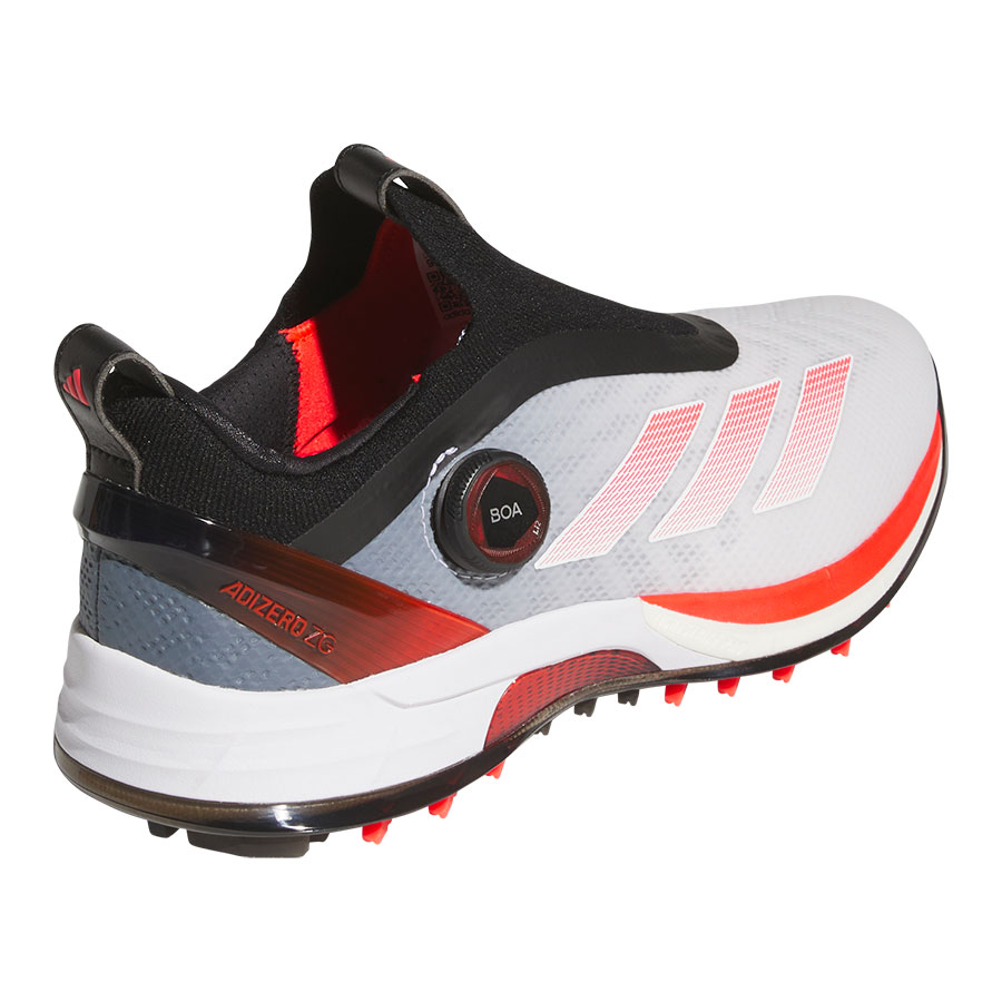 Adidas Adizero ZG BOA Golf Shoes White/Lucid Red/Black