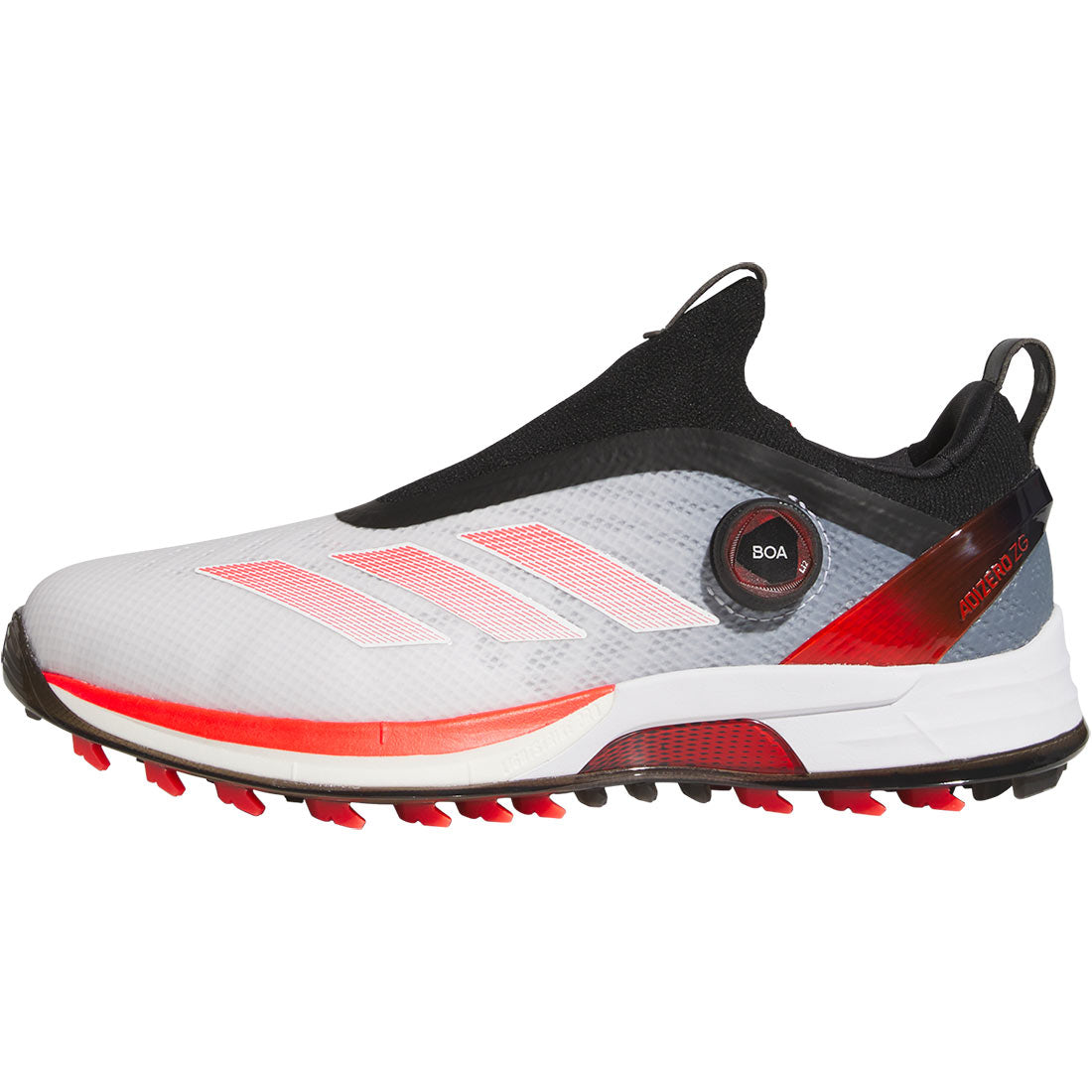 Adidas Adizero ZG BOA Golf Shoes White/Lucid Red/Black