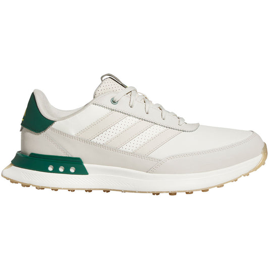 Adidas S2G Spikeless Leather 24 Golf Shoes Off White/Alumina/Collegiate Green