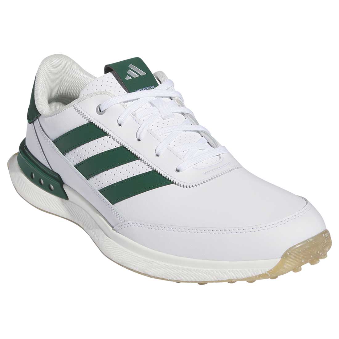 Adidas S2G Spikeless Leather 24 Golf Shoes White/Collegiate Green