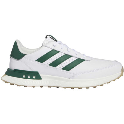 Adidas S2G Spikeless Leather 24 Golf Shoes White/Collegiate Green