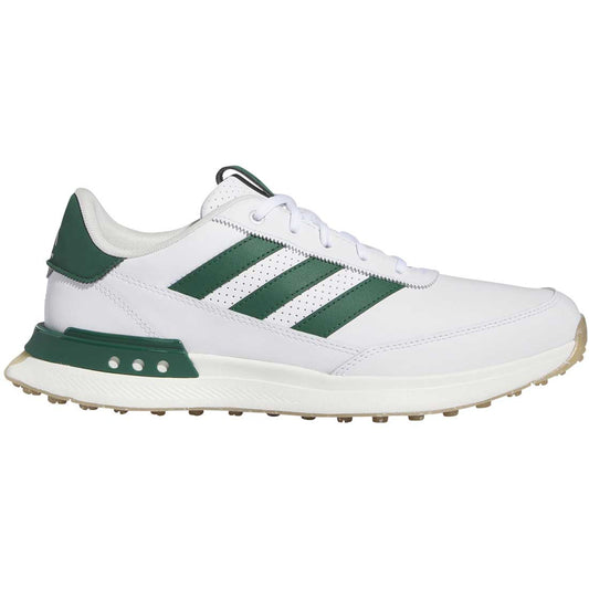 Adidas S2G Spikeless Leather 24 Golf Shoes White/Collegiate Green