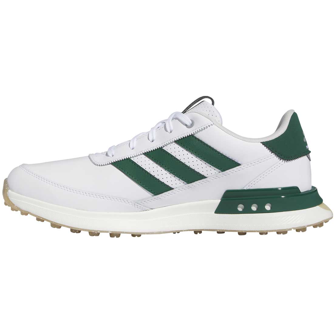 Adidas S2G Spikeless Leather 24 Golf Shoes White/Collegiate Green