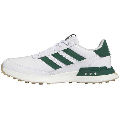 Adidas S2G Spikeless Leather 24 Golf Shoes White/Collegiate Green