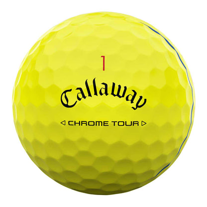 Callaway 2024 Chrome Tour Triple Track Yellow Golf Balls