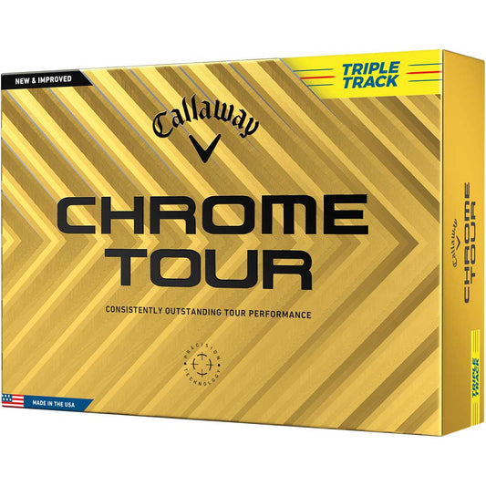 Callaway 2024 Chrome Tour Triple Track Yellow Golf Balls