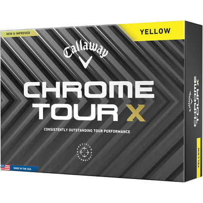 Callaway 2024 Chrome Tour X Yellow Golf Balls