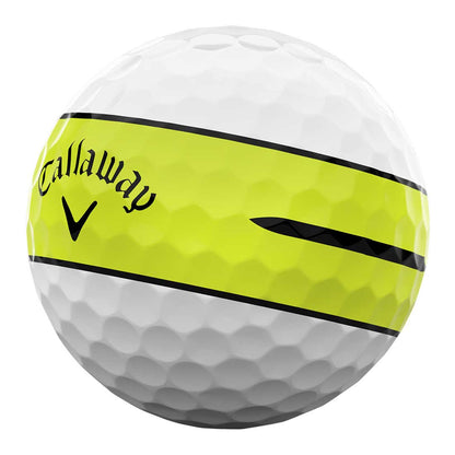 Callaway 2024 Chrome Tour 360 Yellow Stripe Golf Balls