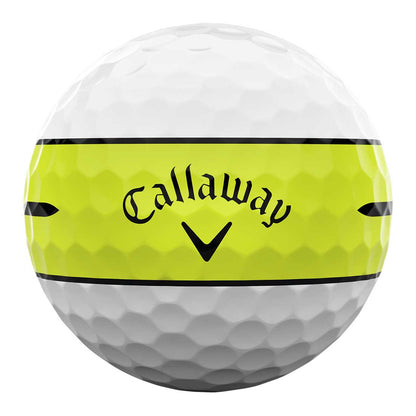 Callaway 2024 Chrome Tour X 360 Yellow Stripe Golf Balls