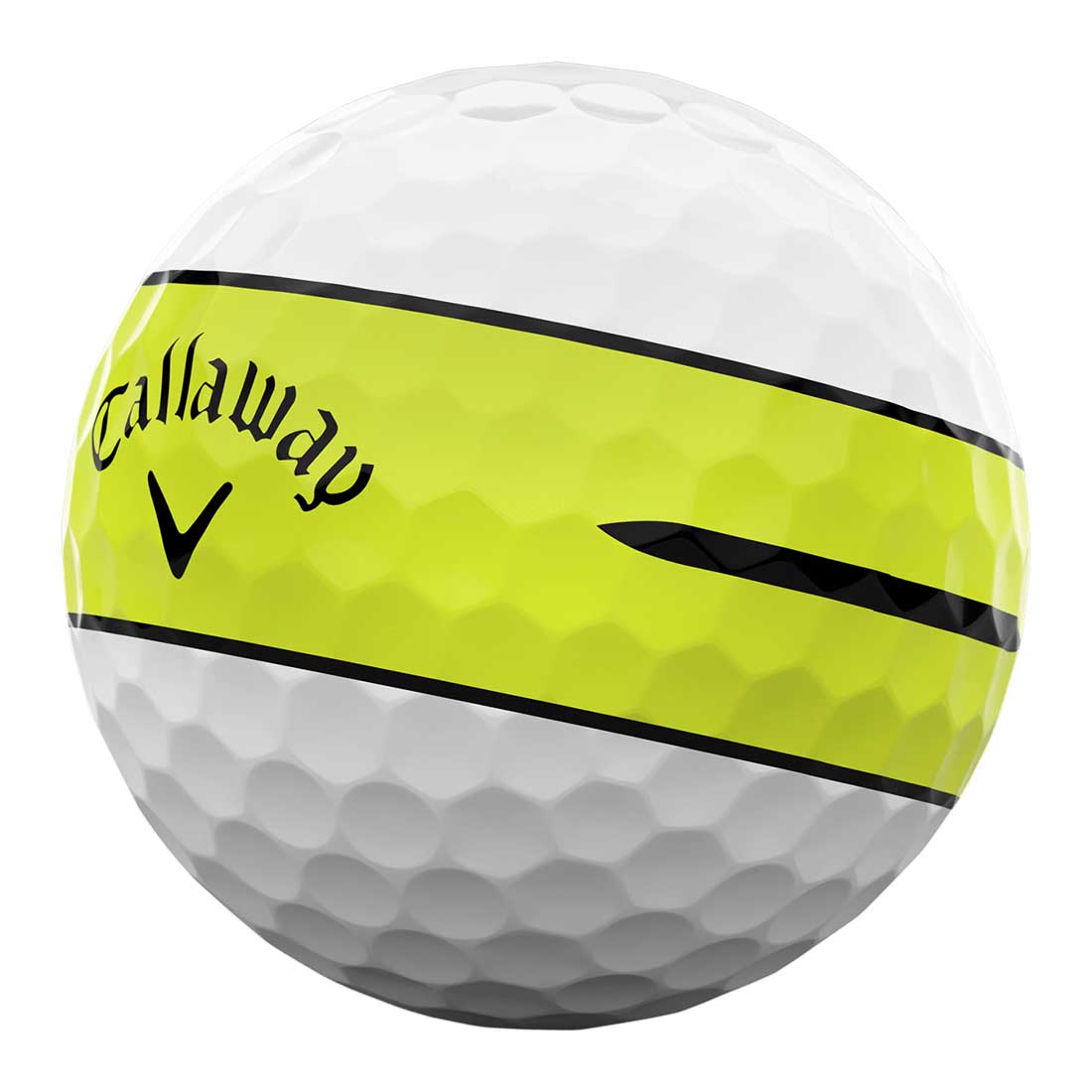 Callaway 2024 Chrome Tour X 360 Yellow Stripe Golf Balls