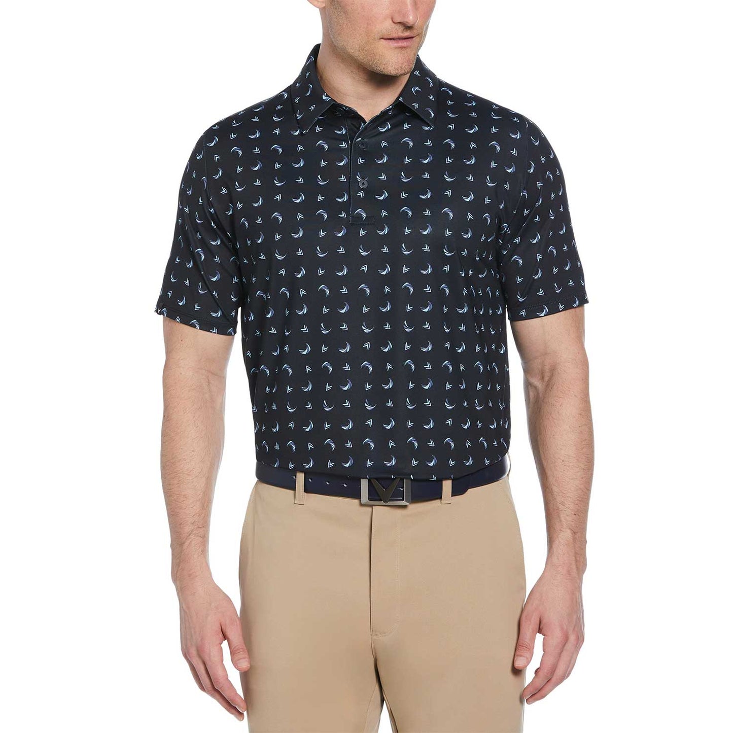 Callaway Abstract Chev Print Golf Polo