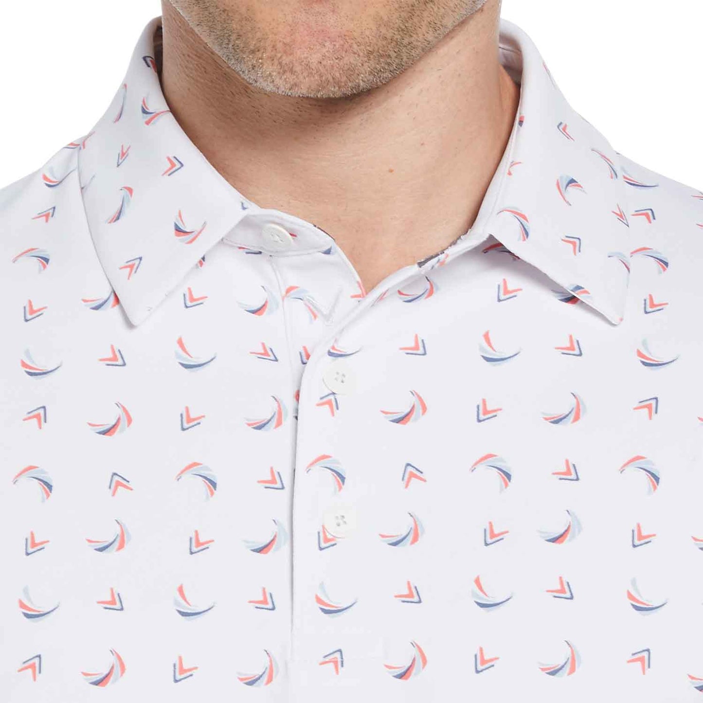 Callaway Abstract Chev Print Golf Polo