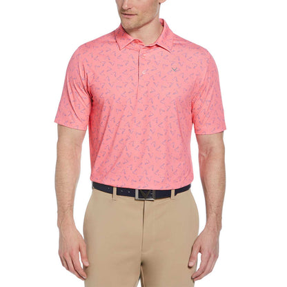 Callaway All-Over Large Chev Printed Golf Polo