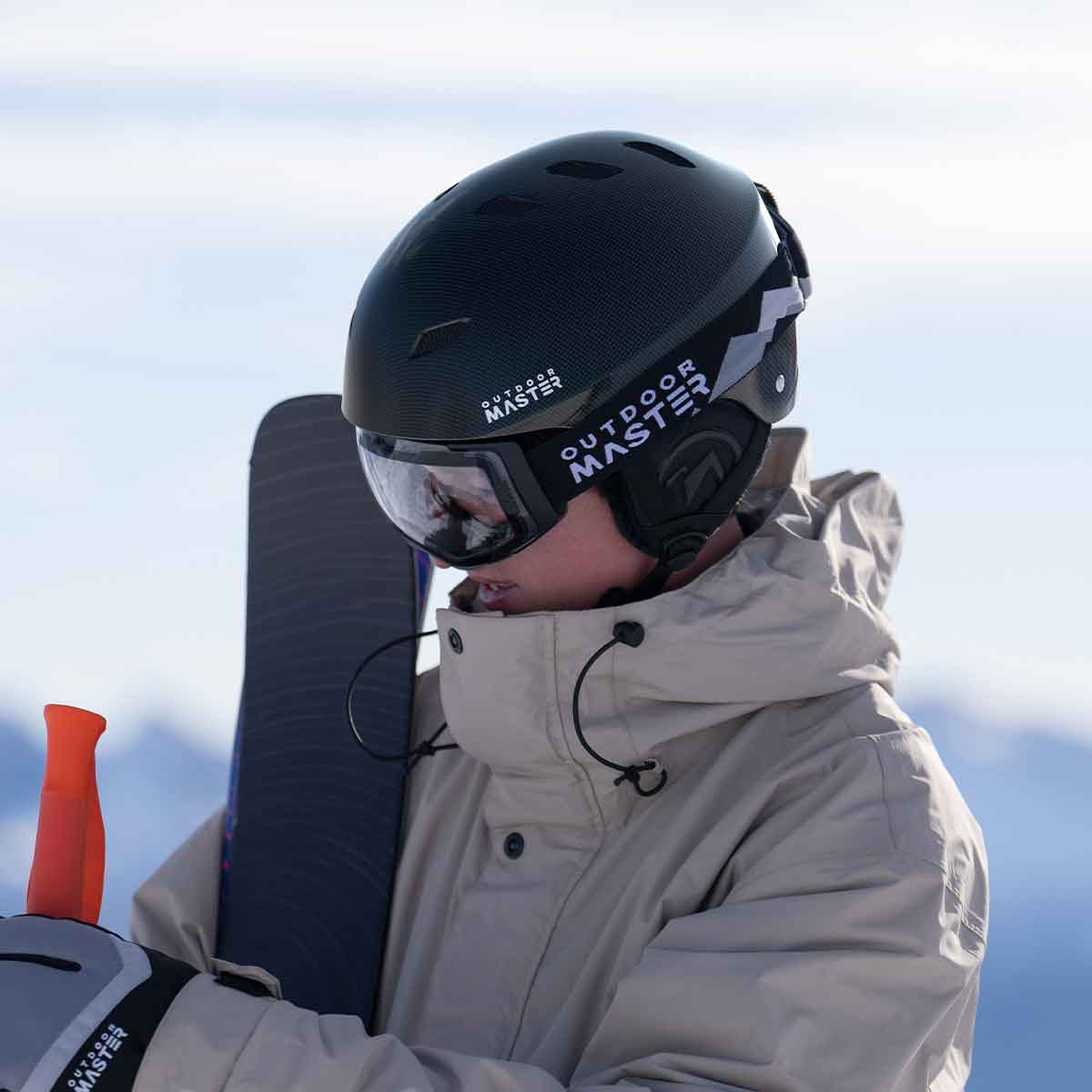 KELVIN Carbon Fiber Ski Helmet