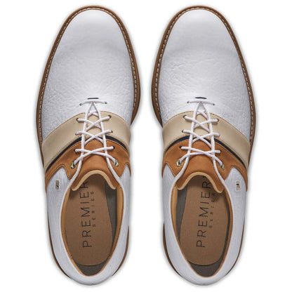 FootJoy Premiere Series Packard LX Golf Shoes White/Khaki