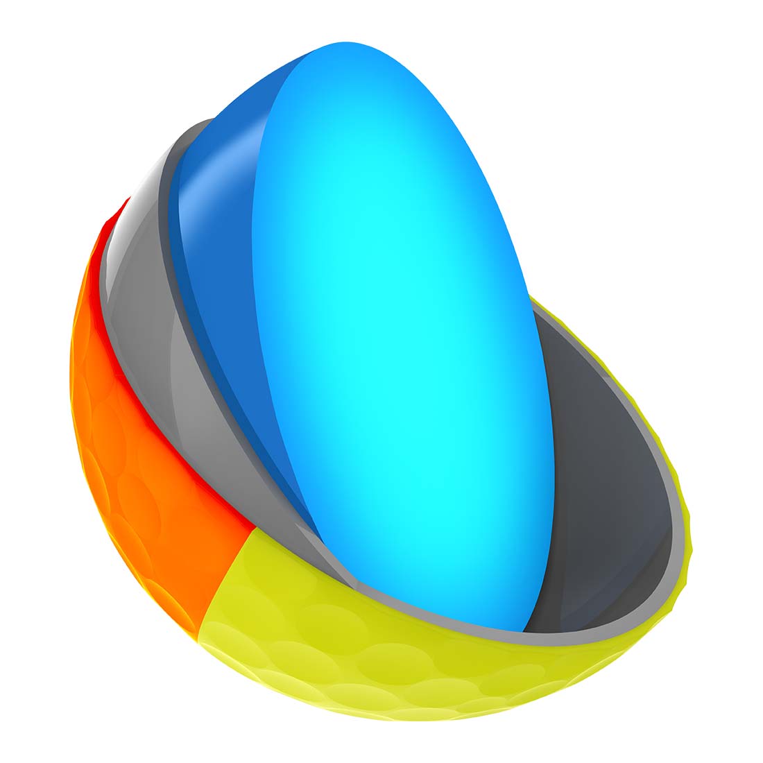 Srixon Q-Star Tour Divide 2 Bright Yellow/Orange Golf Balls