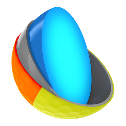 Srixon Q-Star Tour Divide 2 Bright Yellow/Orange Golf Balls