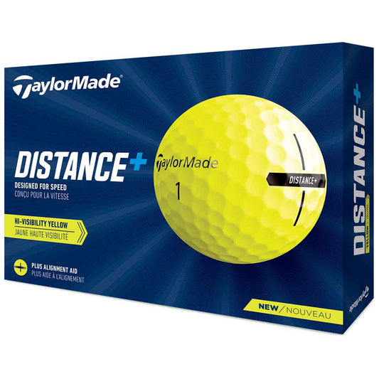 TaylorMade 2021 Distance+ Yellow Golf Balls