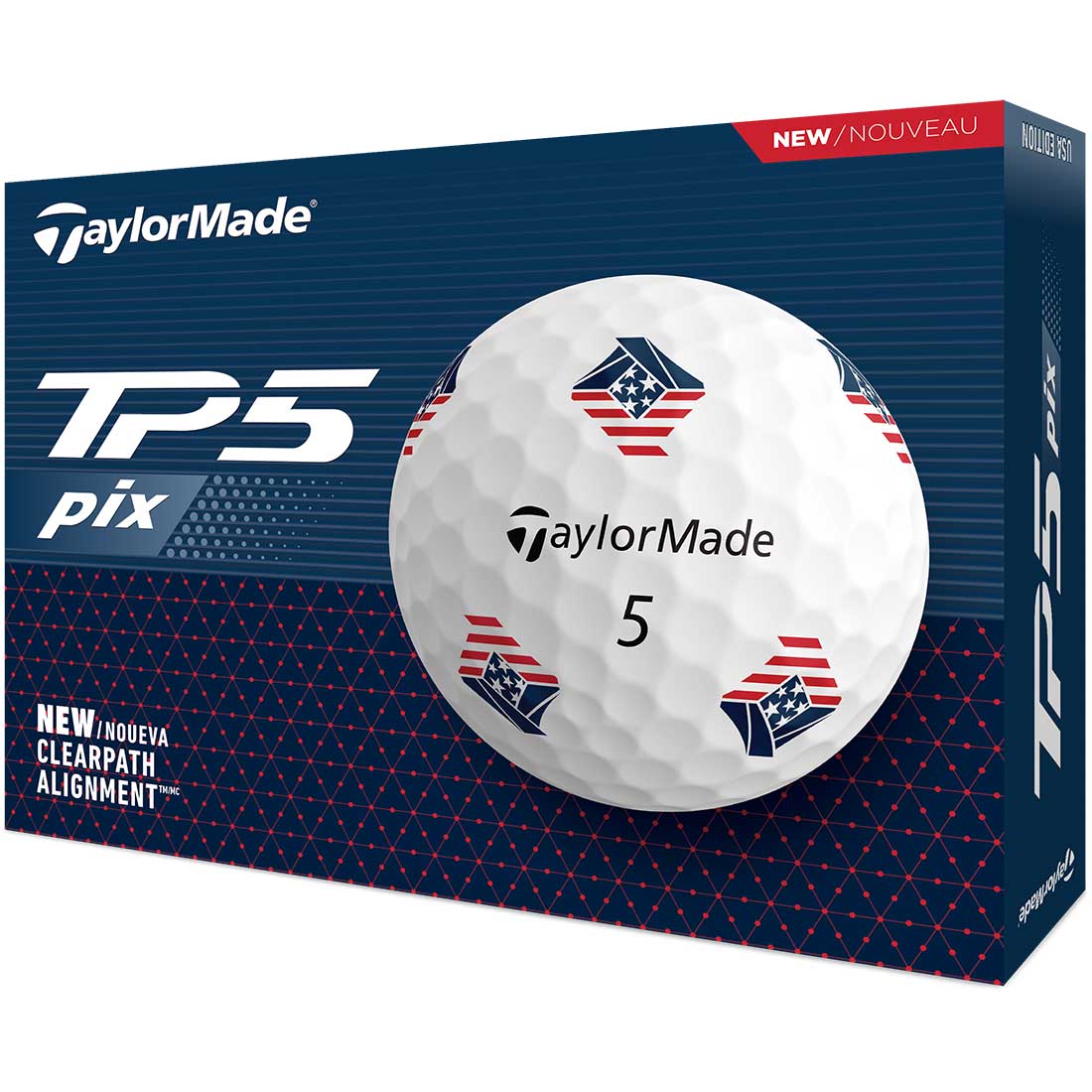 TaylorMade TP5 Pix USA Golf Balls