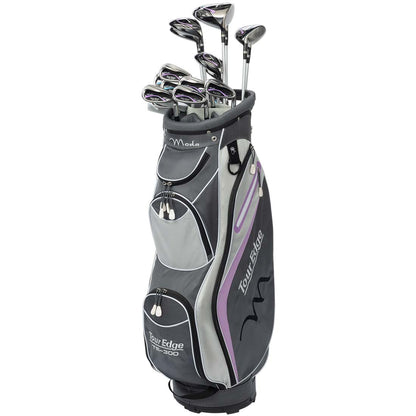 Tour Edge Women's TE-300 Moda Complete Set Silver/Lilac
